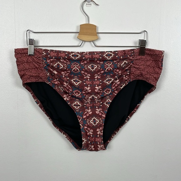 Swimsuits For All Women 16 Floral 2 Piece Swimsuit Tunic Halter Top Built In Bra - Picture 4 of 10